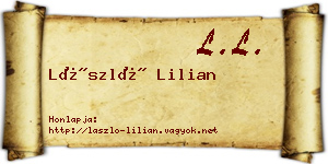László Lilian névjegykártya