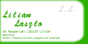 lilian laszlo business card